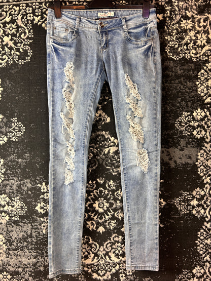 Y2K Women's Vintage Light Wash Skinny Jeans