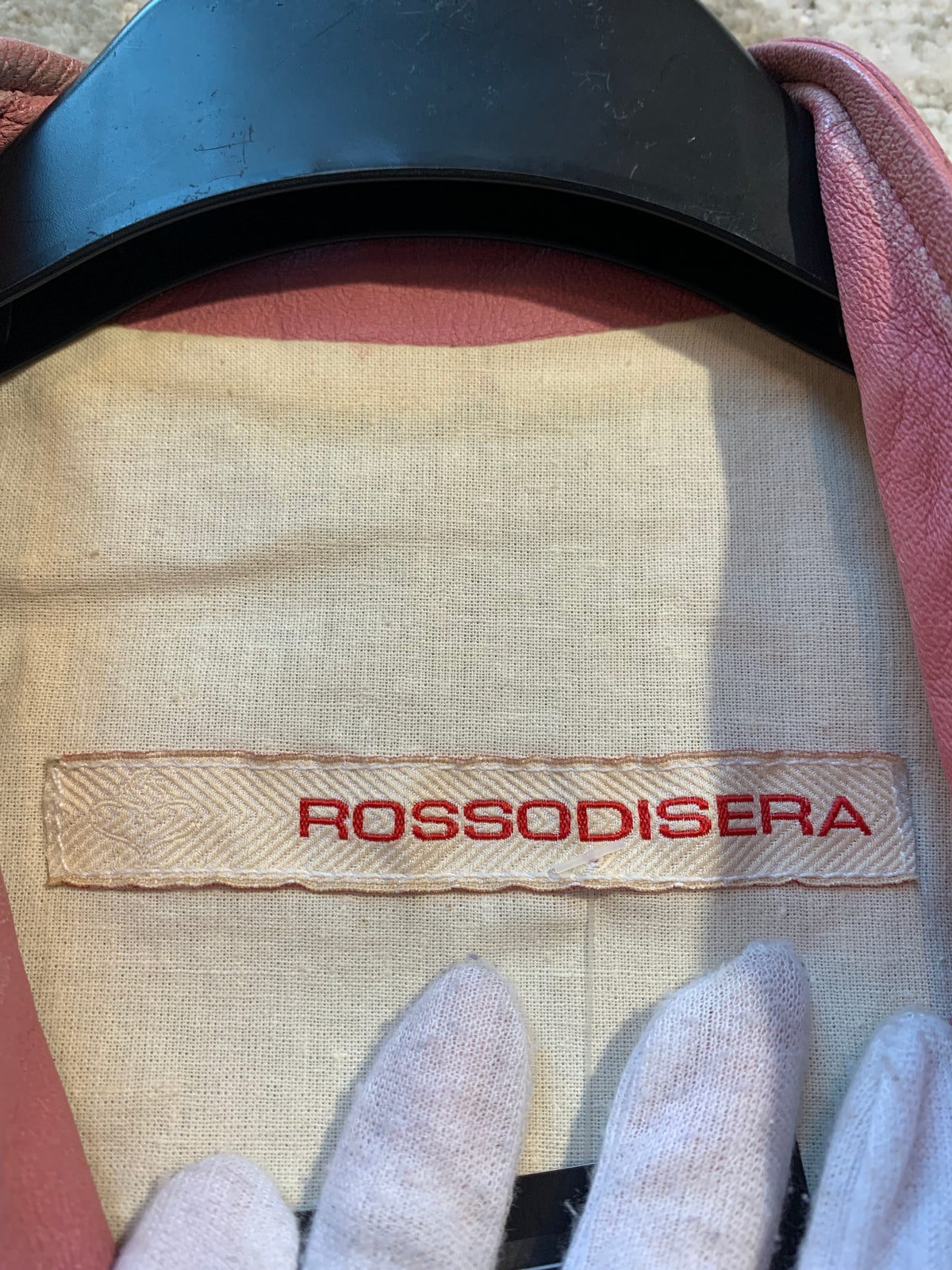 Rossodisera Y2K Distressed Leather Moto Jacket
