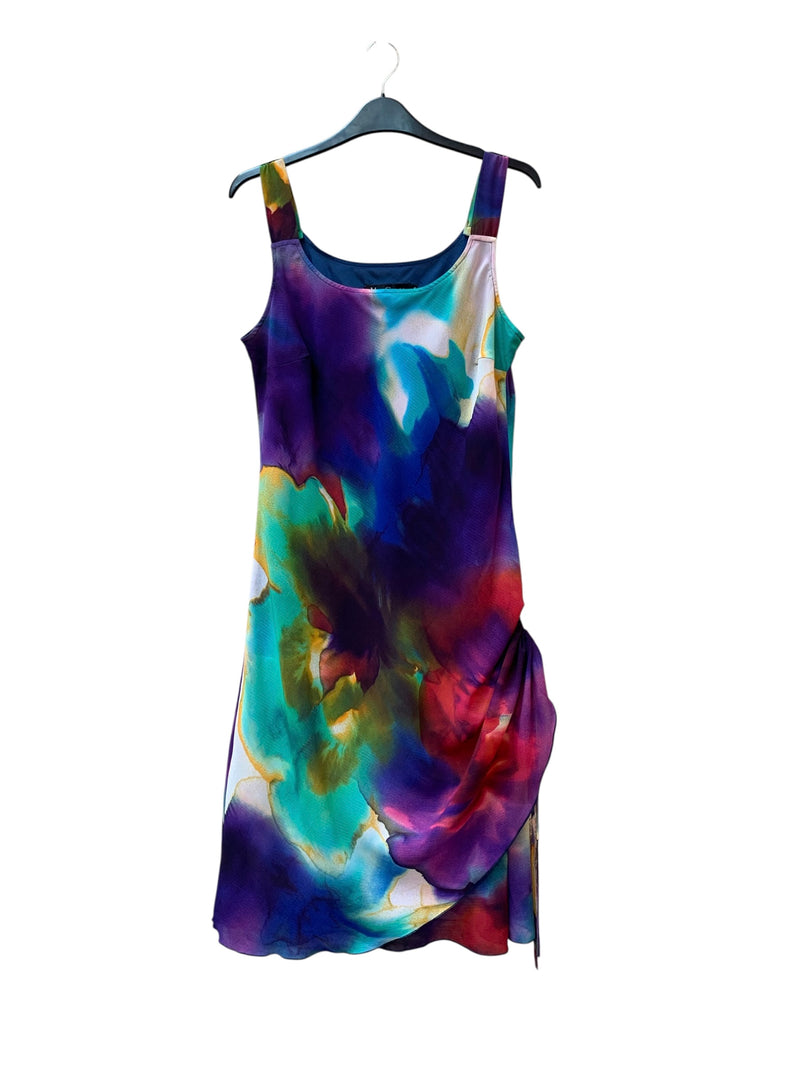 Mac Scott Watercolour Ruched Midi Dress
