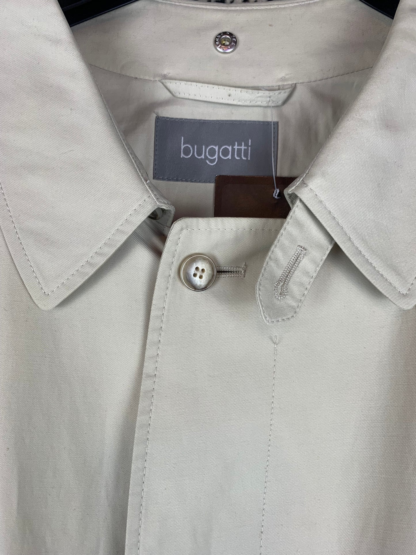 Men's Vintage Bugatti Classic Longline Beige Trench Coat