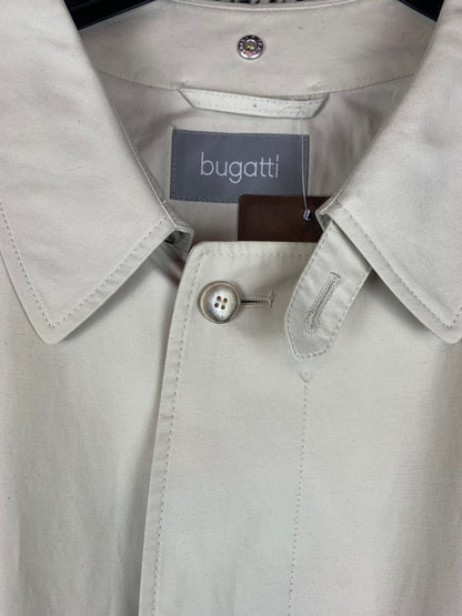 Men's Vintage Bugatti Classic Longline Beige Trench Coat