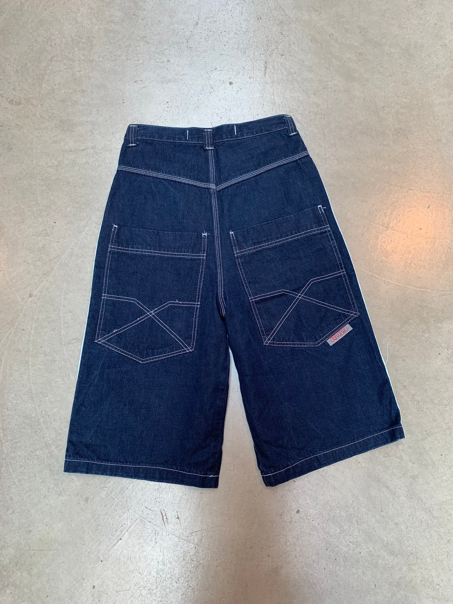 Pitstop Dark Blue Denim Shorts