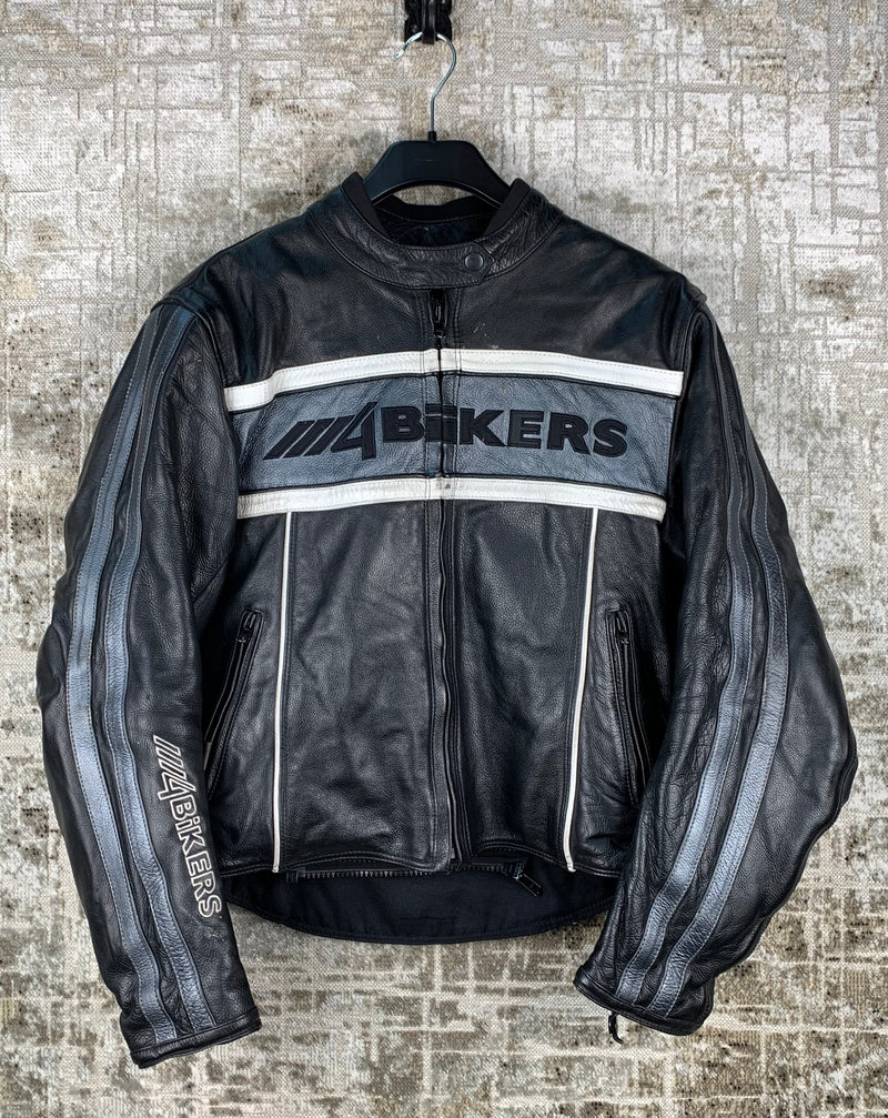 Men's Vintage 4Bikers Black Genuine Leather Jacket