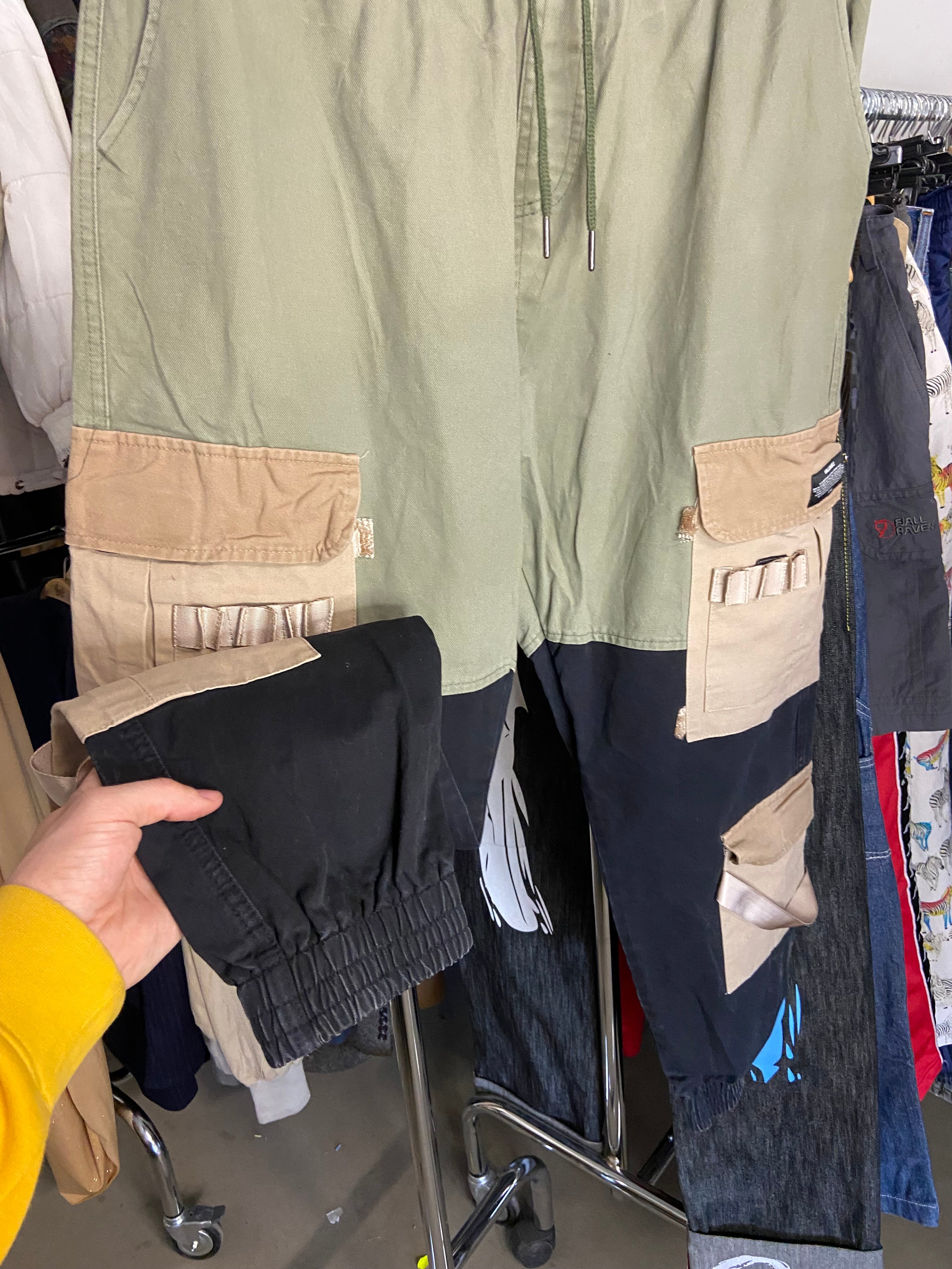 Cargo Pants Multipocket M Mens Multicolour Y2K