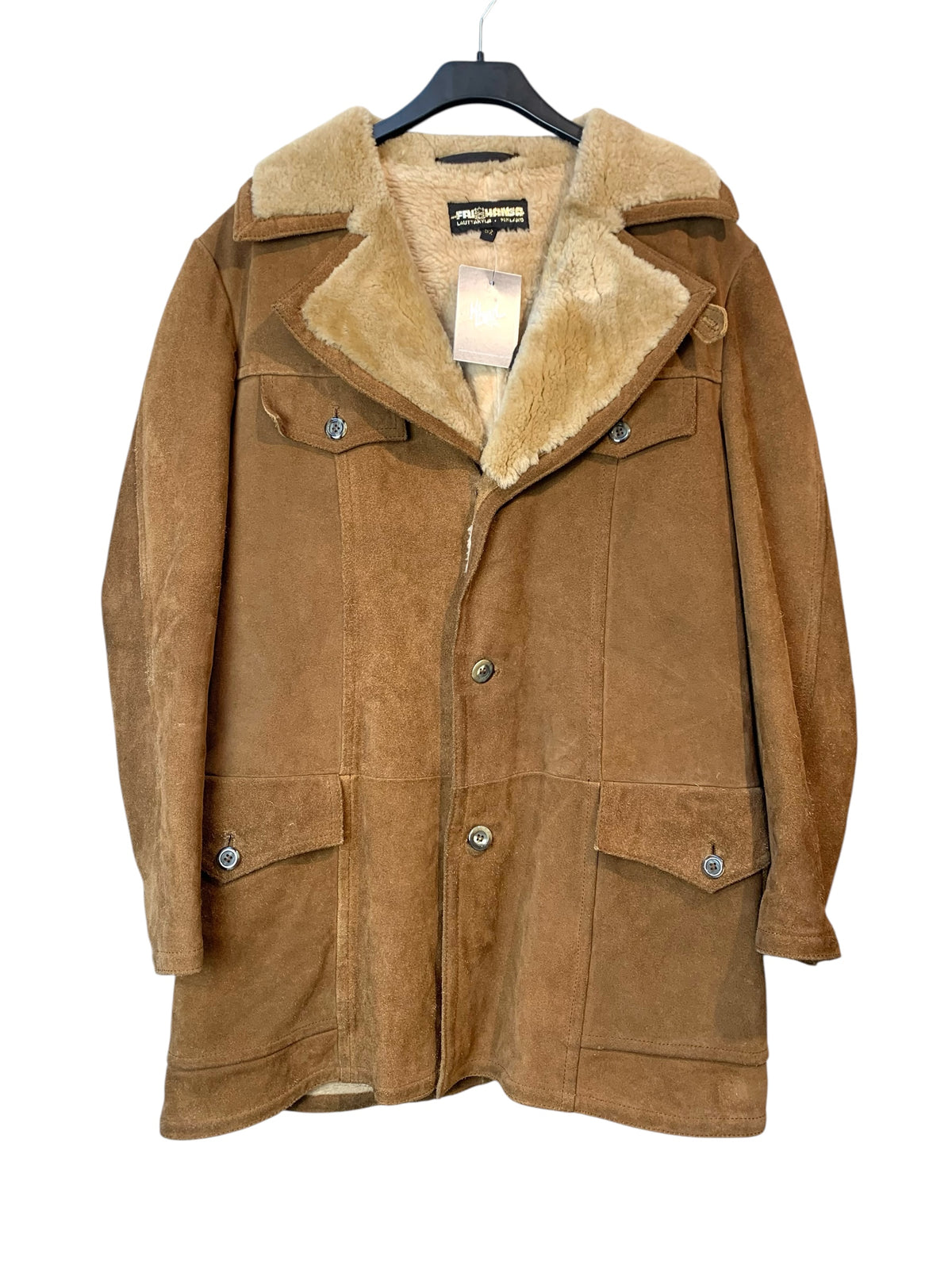Frihansa Suede Shearling-Lined Coat