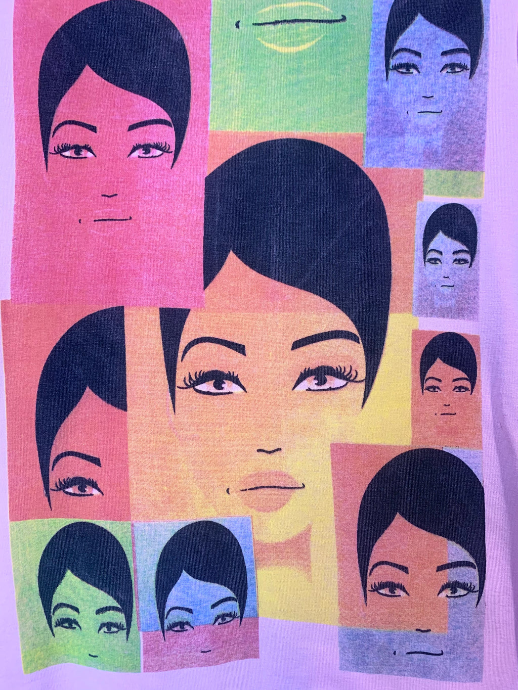 Y2K Pop Art Faces Graphic Tee