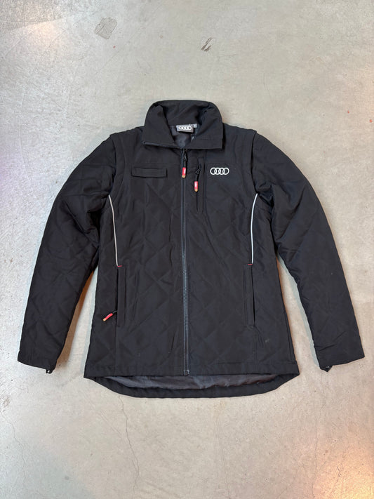 Audi Black Quilted Zip Up Jacket