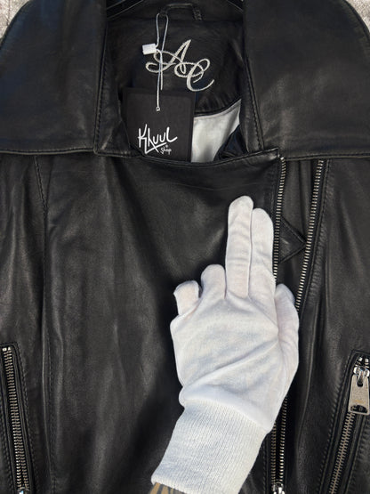 Women's Vintage Black Genuine Leather Coat