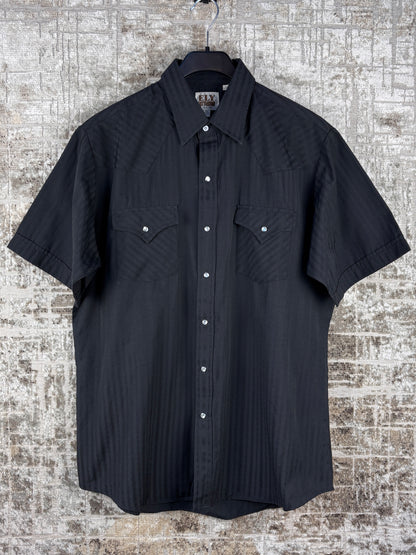 Mens Vintage Y2K Ely Cattleman Black Button Up Shirt