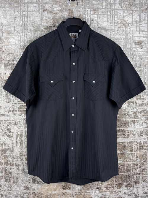 Mens Vintage Y2K Ely Cattleman Black Button Up Shirt