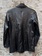 La Rose Faux Leather Asymmetric Zip Jacket