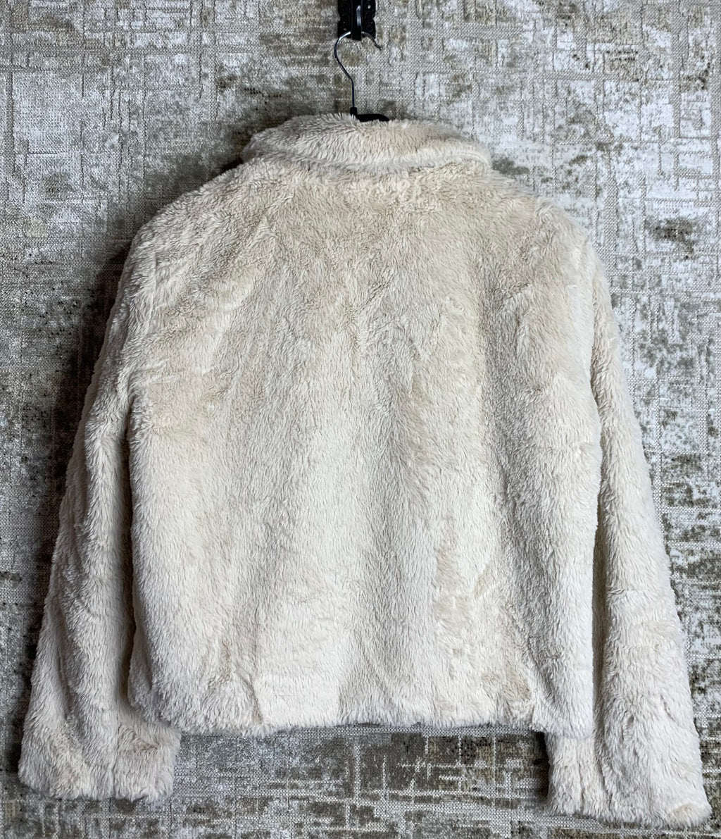 Faux Fur Zip-Up Cropped Jacket