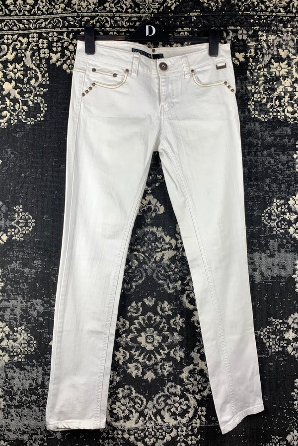 Women's ONLY White Low Waist Skinny Jeans
