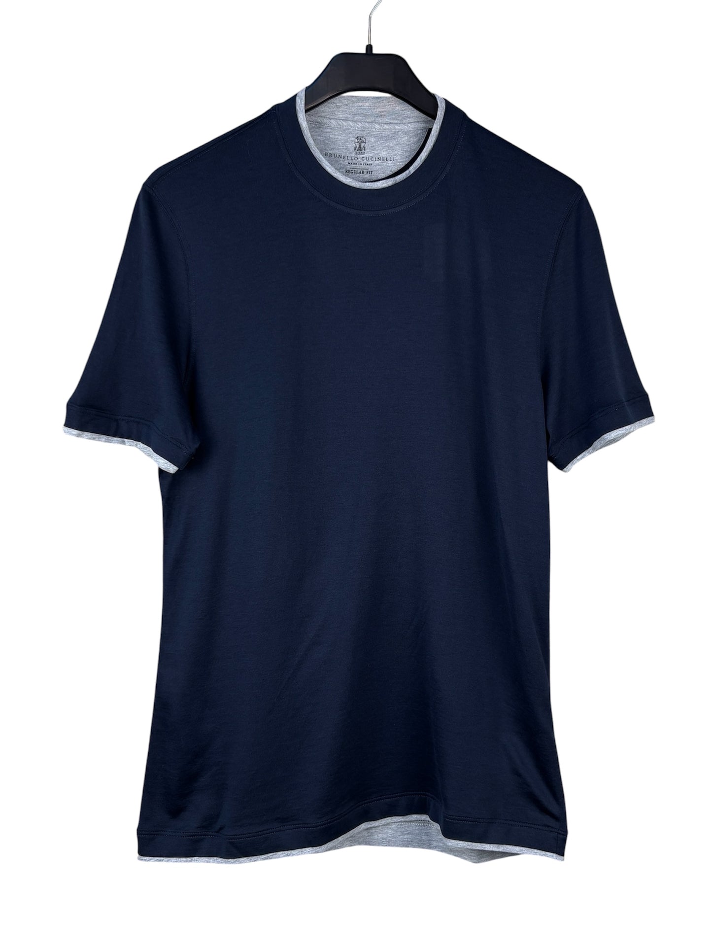 Brunello Cucinelli Men’s Navy Blue T-Shirt