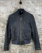 Botticelli Womens Black Leather Jacket