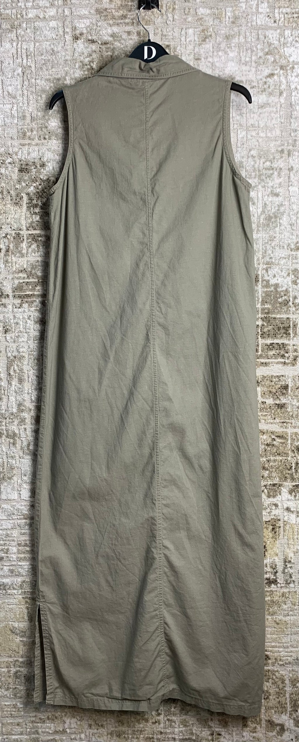Chico's Design Khaki Cotton Maxi Shirt Dress