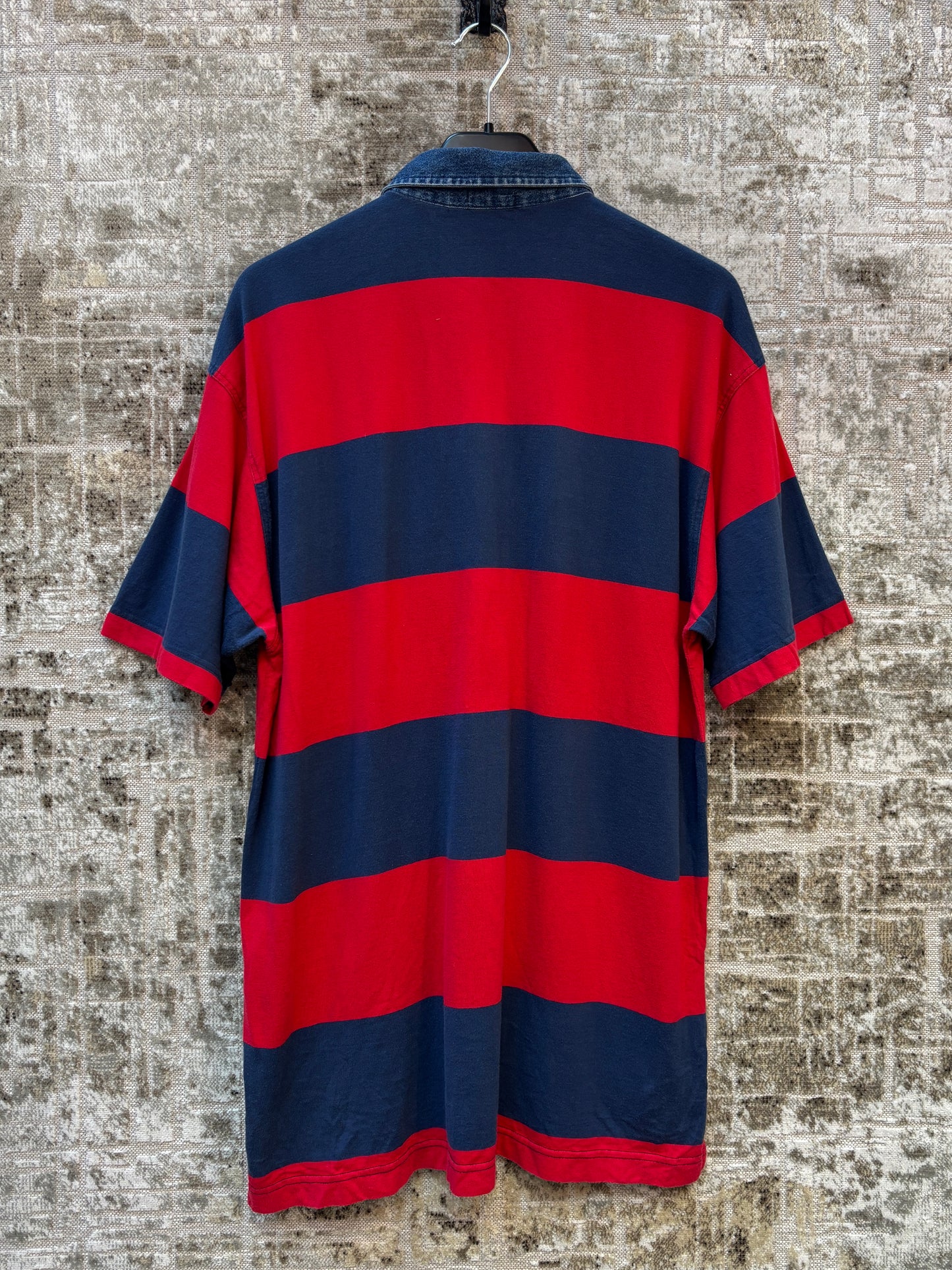 Gant U.S.A. Striped Denim Collar Rugby Polo