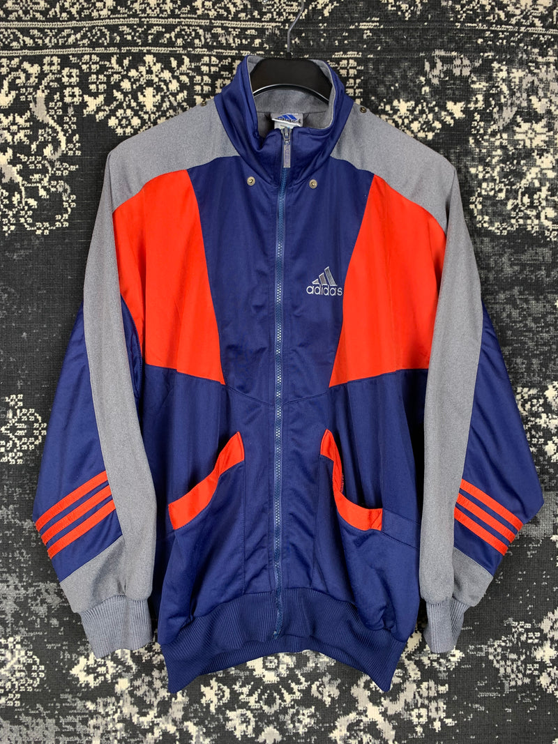 Men's Vintage Adidas Track Jacket – 90s Retro Full Zip Windbreaker