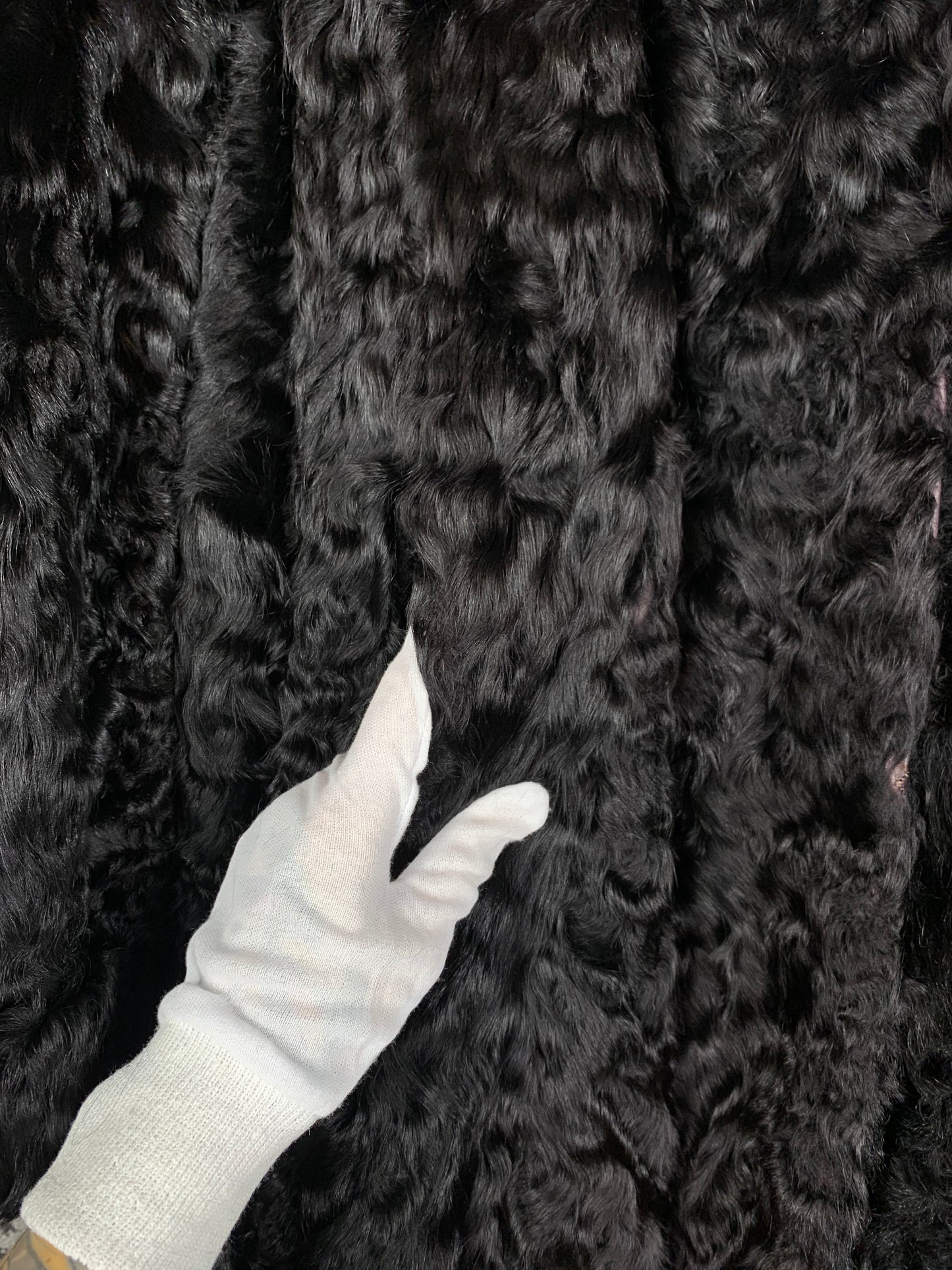 Womens Vintage ASU Helsinki Black Persian Lamb Fur Coat