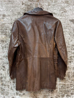 Malungs Skinnservice Distressed Leather Coat