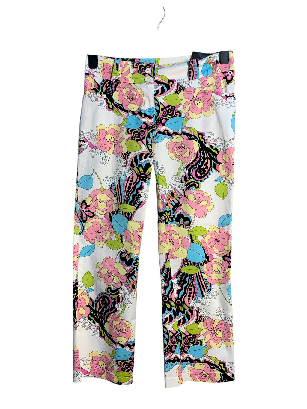 Y2K Floral Print Capri Pants