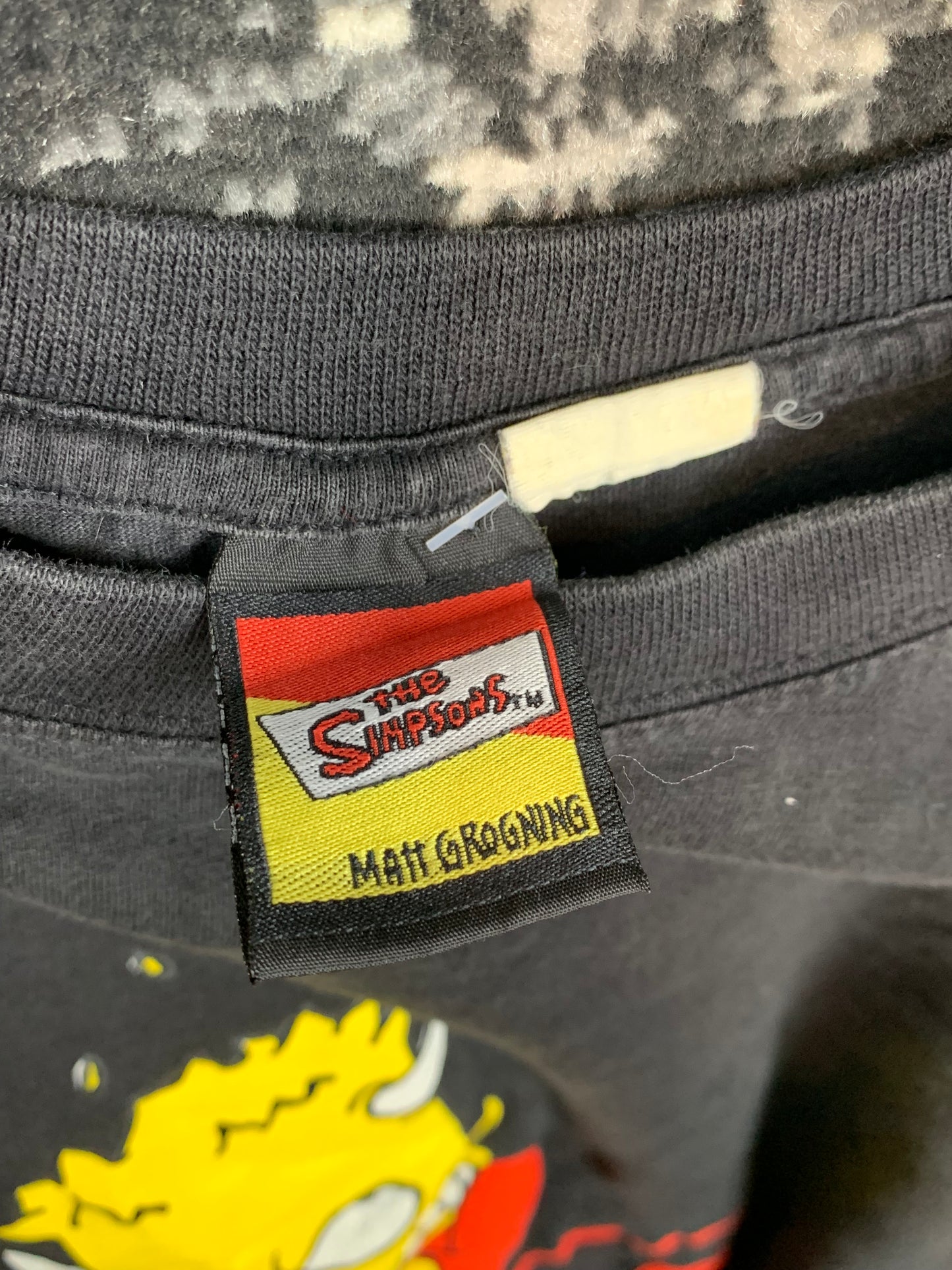 Mens Y2K Vintage 2002 Simpsons Devil Bart Graphic T Shirt