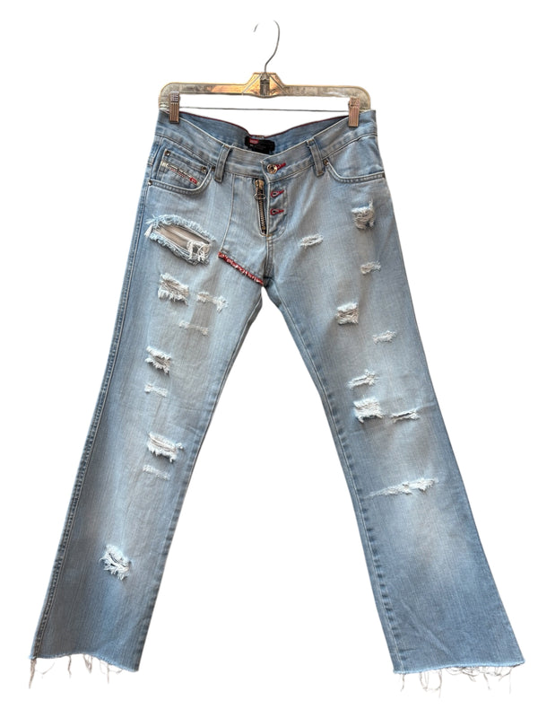 Diesel Distressed Bootcut Jeans