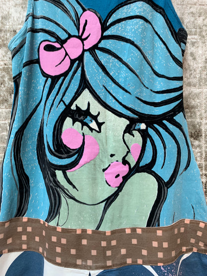 Y2K Pop Art Graphic Sleeveless Dress