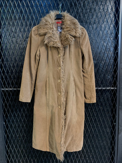 BROADWAY Light Brown Full Zip Winter Coat