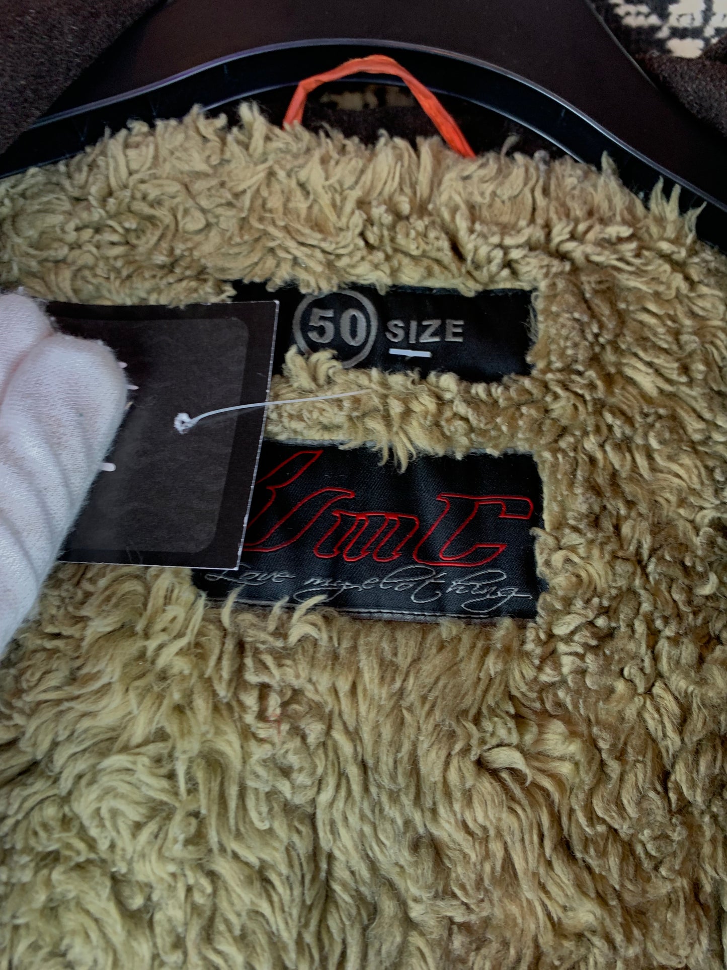 Mens Vintage KMC Wearable Duffle Coat Faux Fur Lined