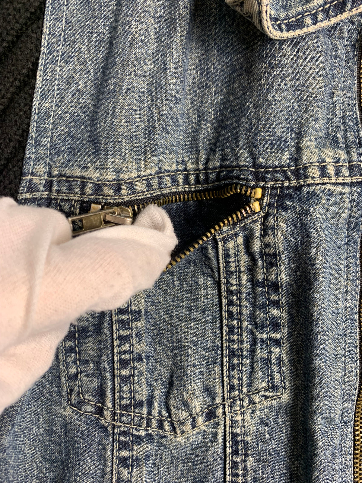 Camaieu Denim & Knit Zip Jacket