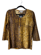 Dicaprio Y2K Sequin Croc Print Top
