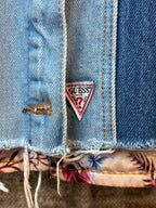 Women's Y2K Guess Dragon Embroidery Denim Jacket