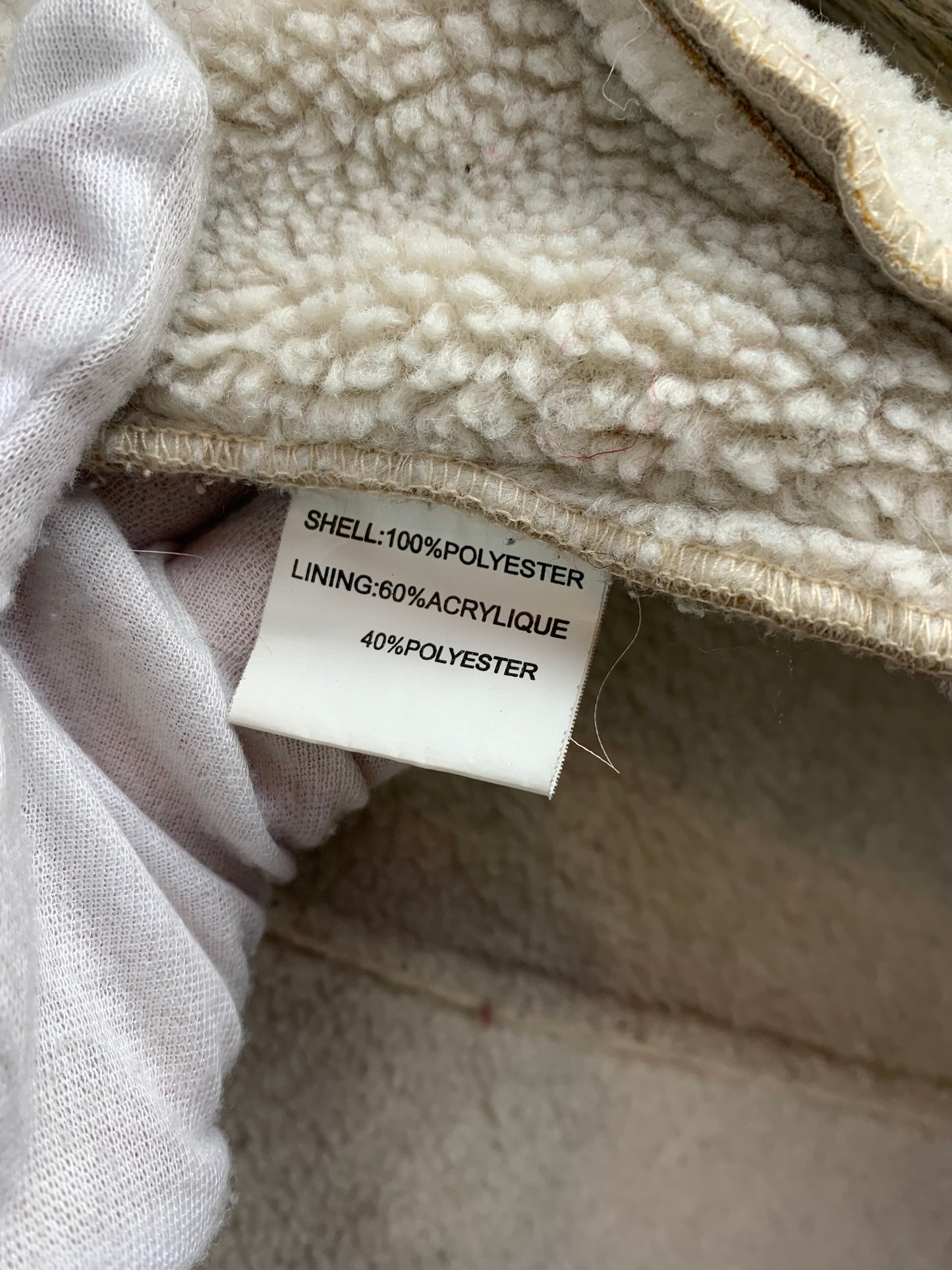 Women's Vintage Beige Faux Shearling Coat