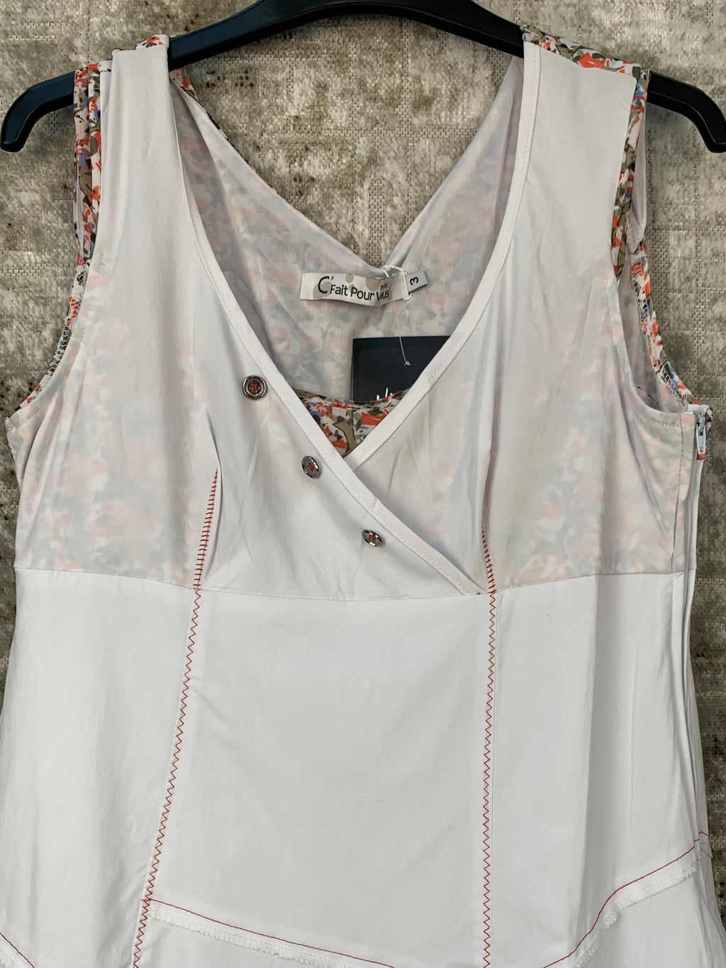 Women's Y2K  White Floral Dress