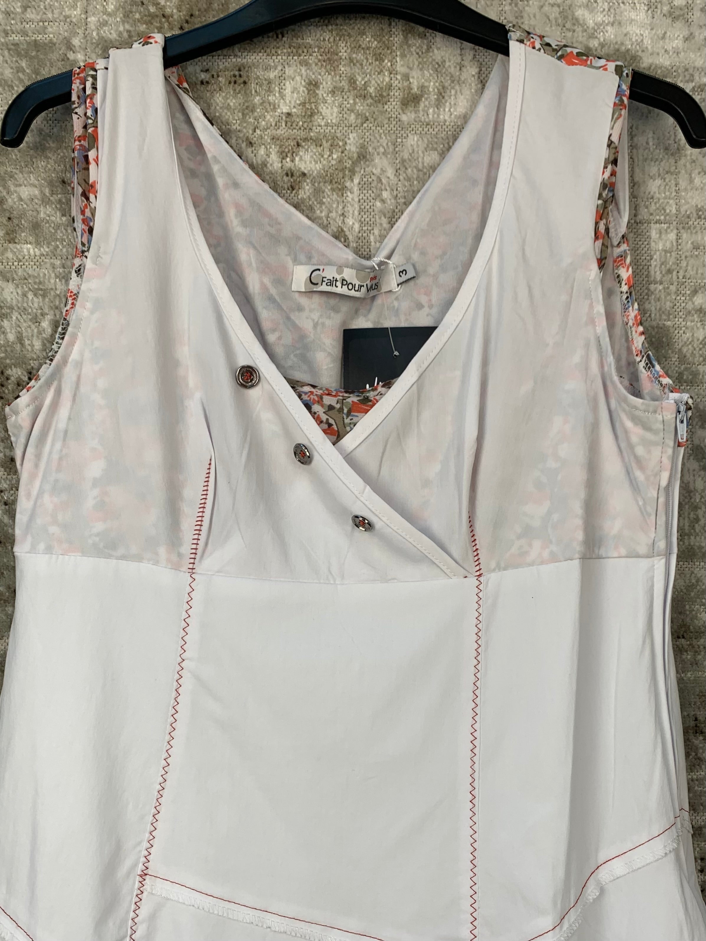Women's Y2K  White Floral Dress