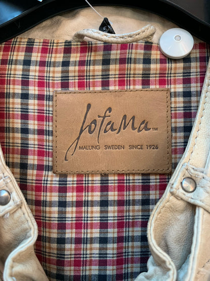 Men's Jofama Beige Leather Jacket
