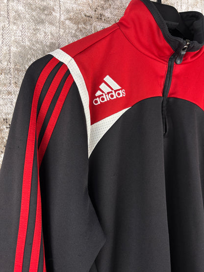 Mens Vintage Adidas Black Red Track Jacket