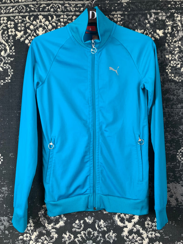 Women's Blue Puma Zip-Up Track Jacket