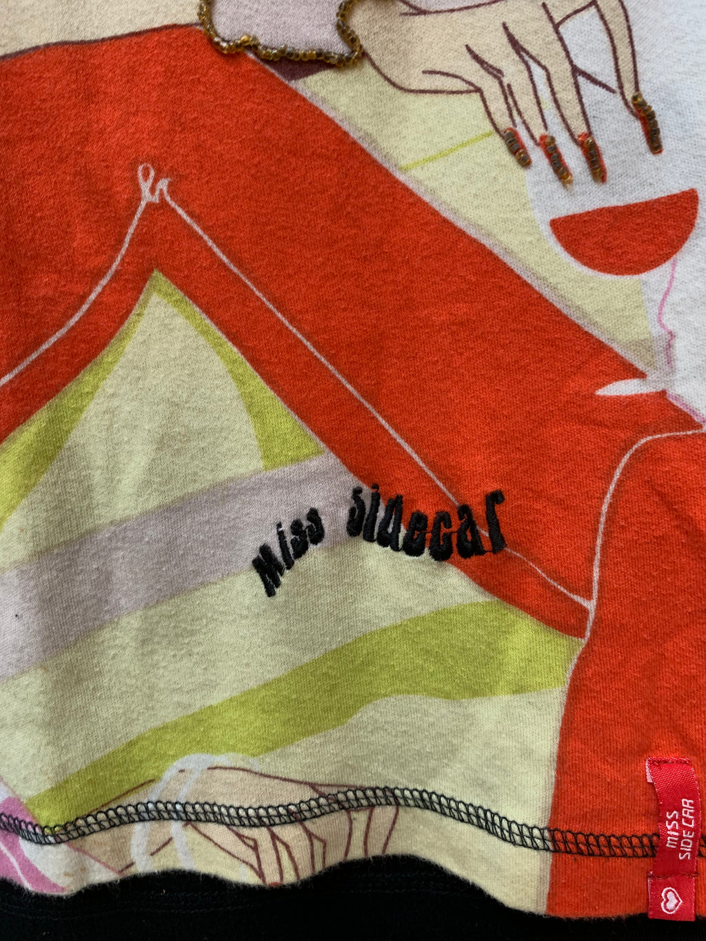 Miss Sidecar Y2K Beaded Graphic Tank