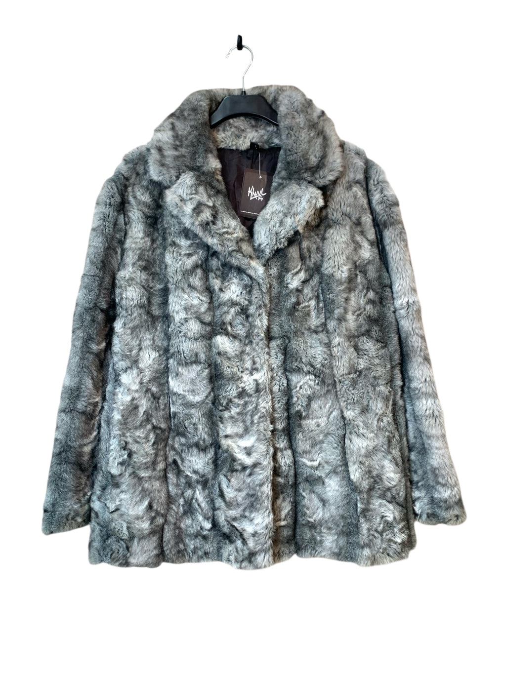 Nyberg Grey Faux Fur Coat