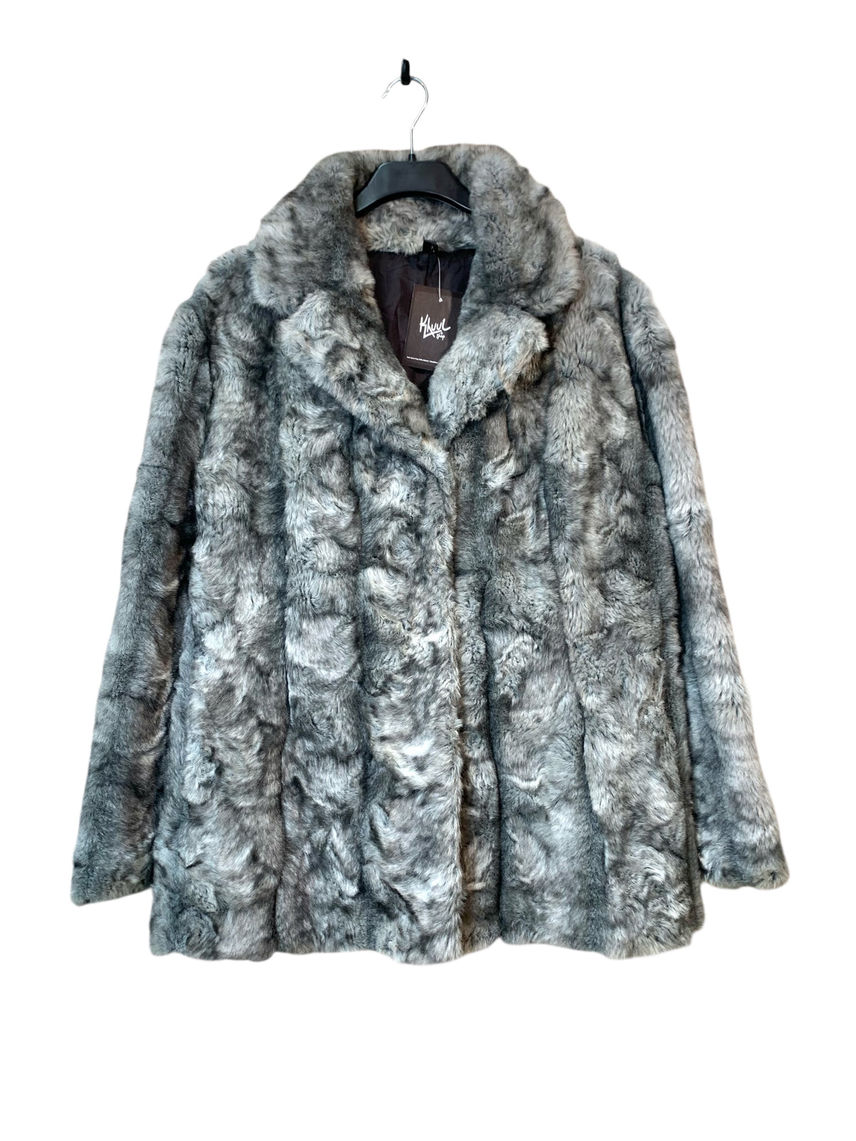 Nyberg Grey Faux Fur Coat