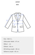 Dior Black Pinstripe Wool Blazer