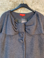 K Derhy Wool Bow-Collar Swing Jacket
