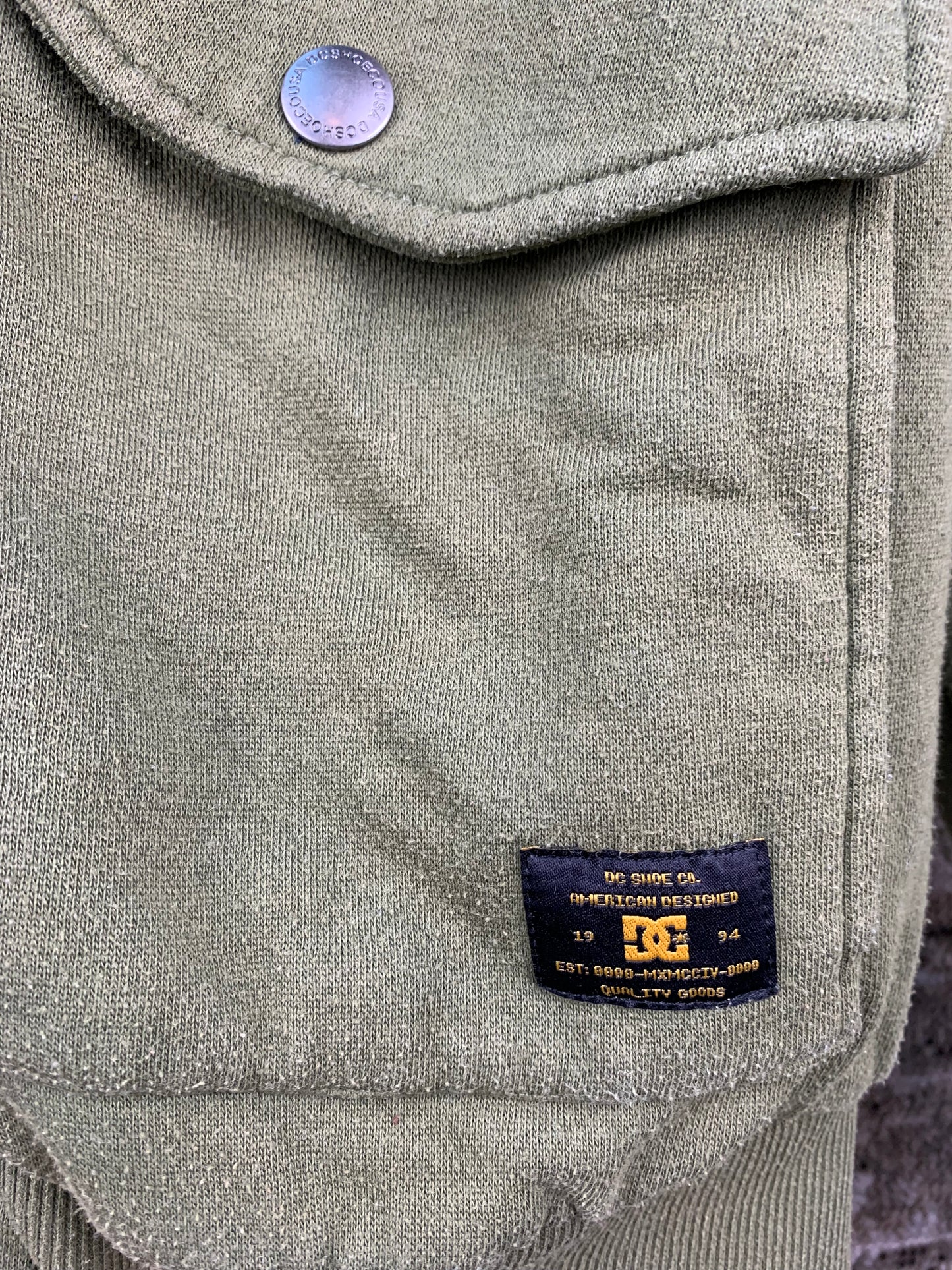 Men's DC Khaki Sherpa Lined Hoodie