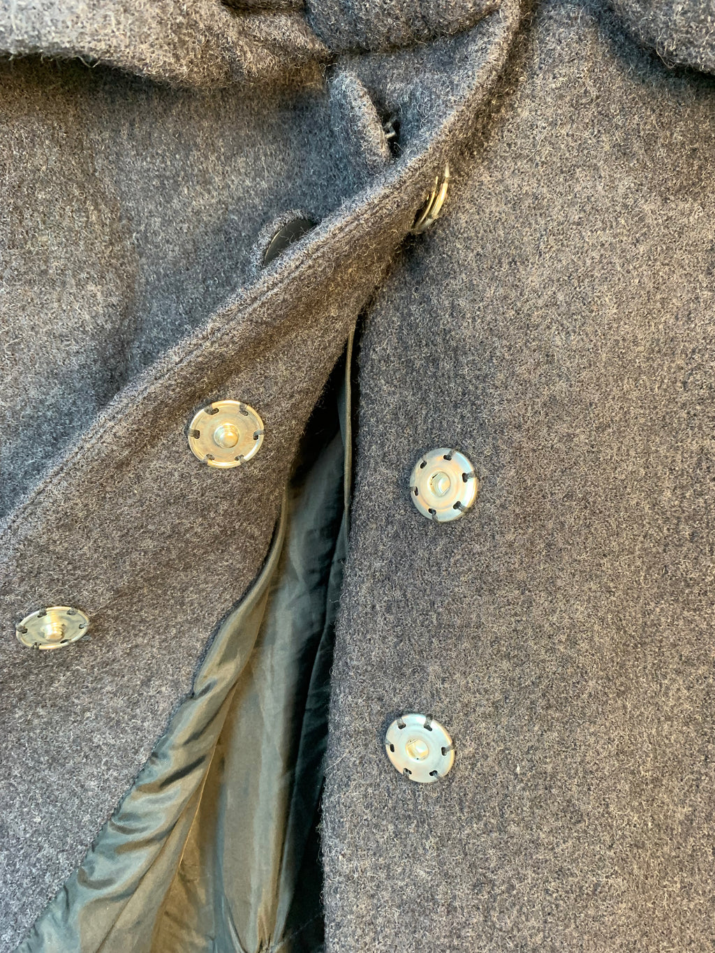 K Derhy Wool Bow-Collar Swing Jacket
