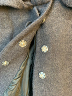 K Derhy Wool Bow-Collar Swing Jacket
