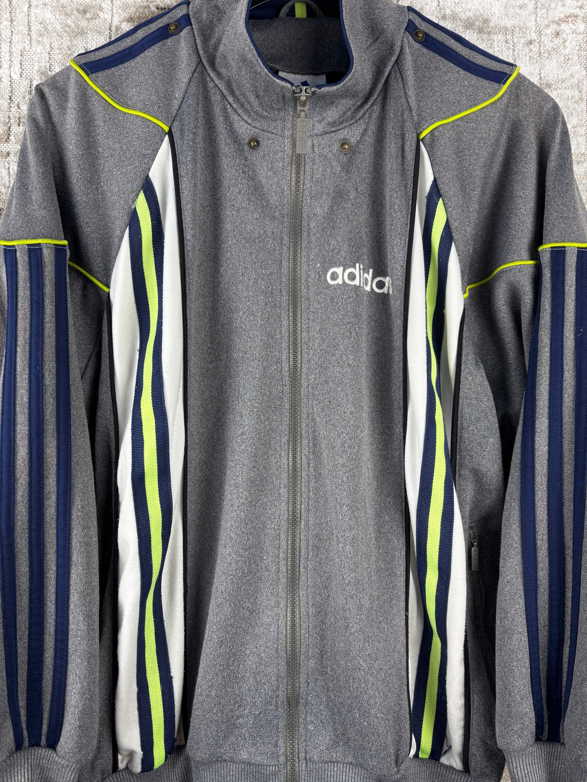 Mens Vintage Adidas Gray Track Jacket