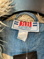 Rainbow Collection Y2K Denim Afghan Coat