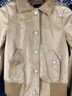 Women's Y2K Light Brown Leather Jacket